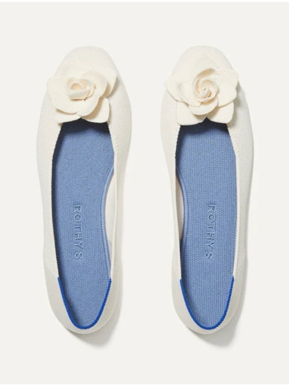 New! Rothy’s The Petal Square Flats in White NWOB 11 - Picture 2 of 9